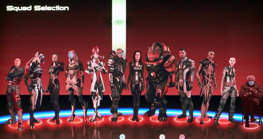 40bitfrosty's tweet photo. We still doin these? #MassEffect #Bernie https://t.co/OtKpmQEfFm