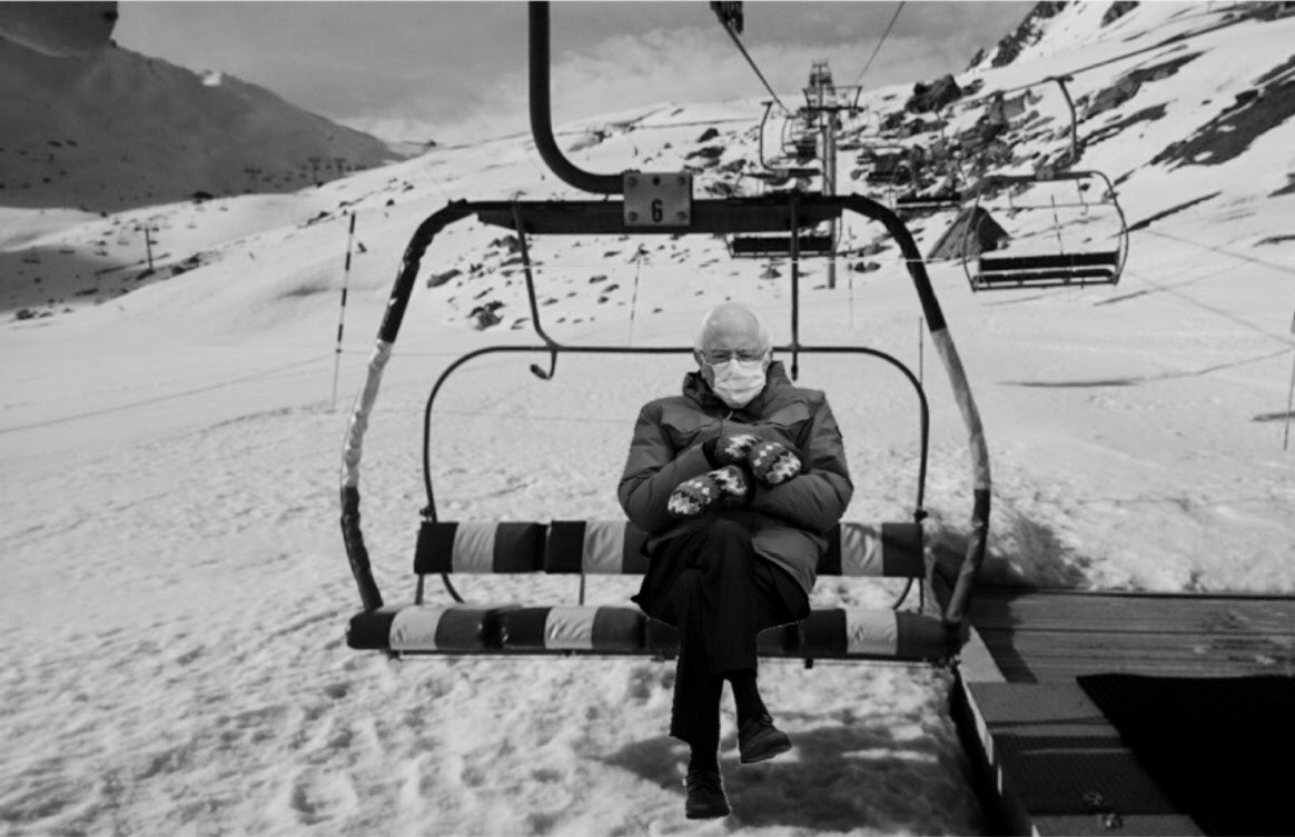 #BernieSanders attend l’ouverture des pistes.