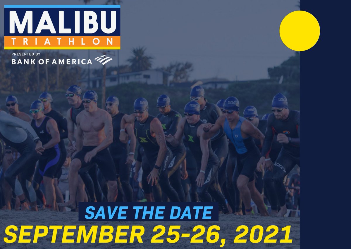 SAVE THE DATE! We are looking forward to welcoming you back to the beach on Sept. 25 &amp; 26 🙌 malibutri.com #MalibuTri