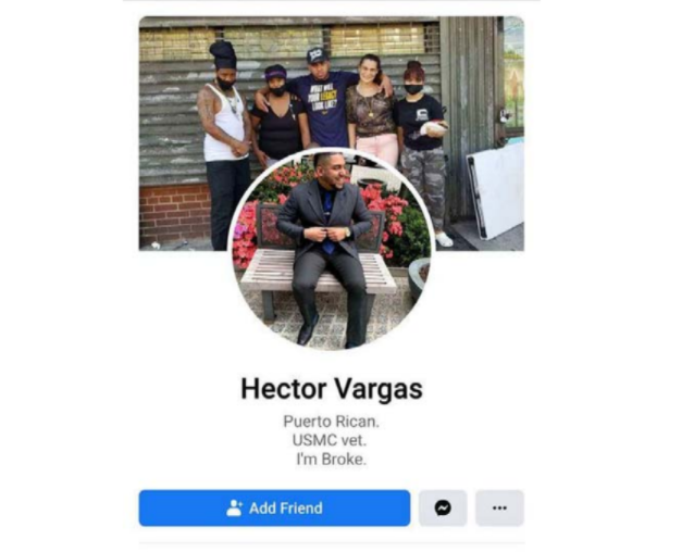 Prosecutors have unsealed charges against Hector Vargas of NJ in connection w/the Capitol riot. Vargas describes himself in his Facebook profile as a US Marine Corp vet and "I'm broke."
