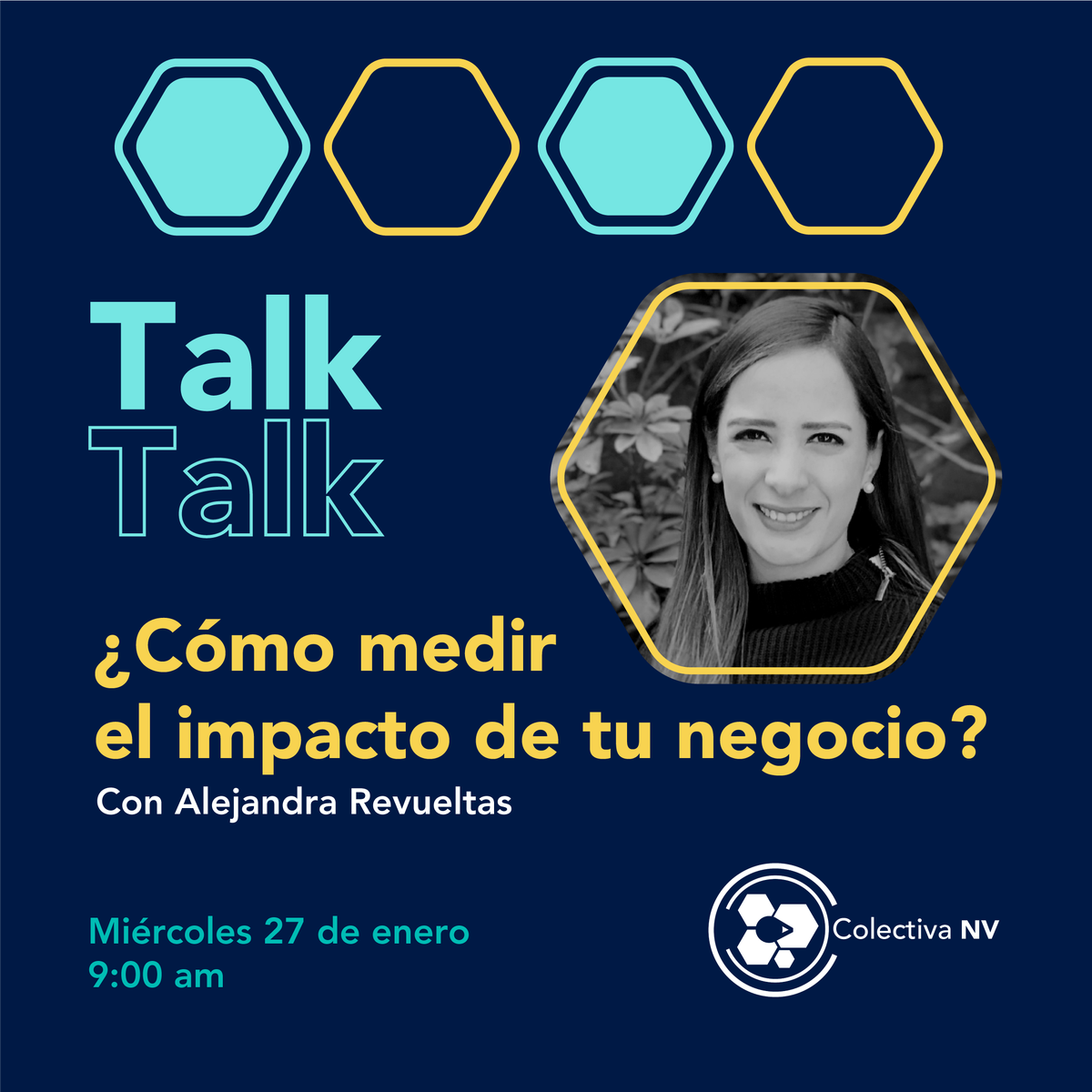 NewVenturesMX's tweet photo. ¿Tienes dudas sobre cómo medir el impacto en tu emprendimiento?⚡️️ #ColectivaNV te trae como invitada especial a Alejandra Revueltas, Portafolio Manager de Adobe Capital. 

¡No te lo pierdas! Miércoles 27 de enero a las 9:00 am CST  😎 Regístrate aquí: https://t.co/WBcSBu5C4o https://t.co/lMAJN85Hij