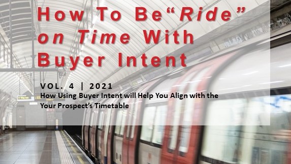 #Buyerintent data presents opportunities to improve your #demandgeneration. One area is timing. See how to use a prospect’s digital behavior to engage intelligently, aligning with their timetable. Then you can stop saying;  "it's all about timing" or "it's a numbers game."