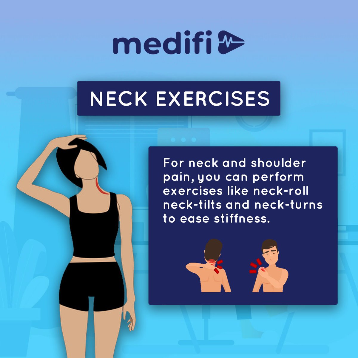 betterclinic_ai's tweet image. Still working remotely from home and not getting the regular exercise you need? Here are some exercises that can help you relieve body pain so that you can work more comfortably at home. 

If however you continue to experience chronic b... #ConsultFromHome get.medifi.com