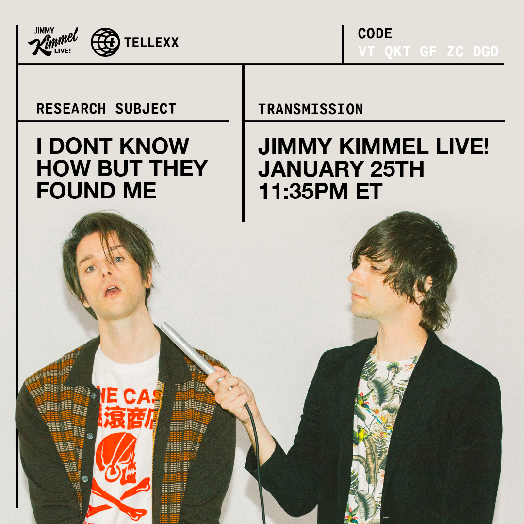 iDKHOW's tweet photo. We here at iDKHOW are thrilled to announce we will be performing (live) on @JimmyKimmelLive! Tune in to hear a rendition of “Leave Me Alone” on Monday 1/25 at 11:35pm ET. https://t.co/189xFiOkqU