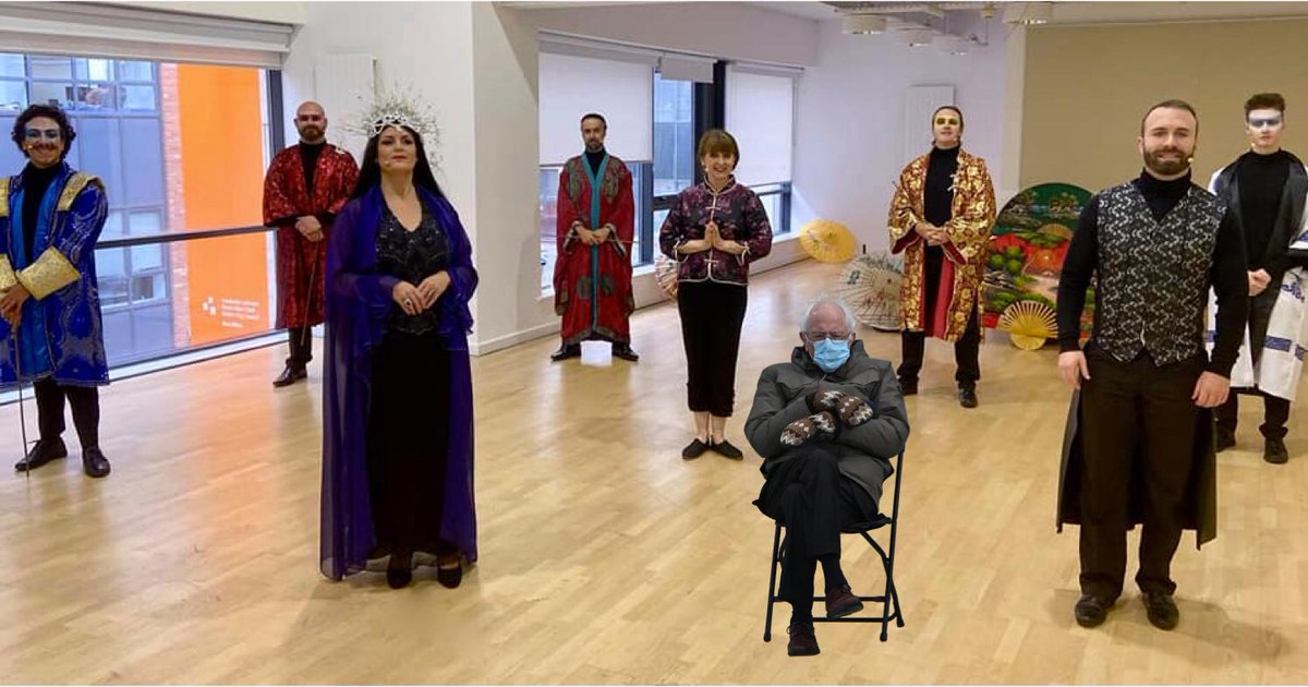 SandraOman1's tweet photo. Yesterday was a wonderful day for the planet, with the inauguration of @POTUS and @VP Harris. But it was almost upstaged by Bernie Sanders! Spot the Bernie! With @niallkinsella #OperaInTheOpen @MMMquartet #OperaIreland #berniesandersmemes #irishopera #bernieinopera #opera https://t.co/LcZwrkU8tg