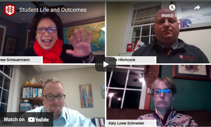 Missed Tuesday night's chat with Hanover staff about student experiences and outcomes?

See what you missed and sign up for our next event at chat.hanover.edu