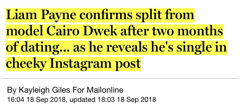 up. with the possible rumors of him with ether Naomi or Rita (clarified in next tweet). Moving on, around the same time Liam is supposed to be starting a relationship with Cairo, he becomes linked to Maya also. Then mid September Cairo and Liam split, but Maya is not mentioned.