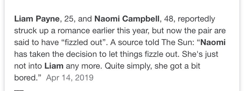 Bella was then thrown in for a brief moment, but she didn’t stick. The relationship with Naomi seemed to still be going on. That was until they split in April of 2019. Surprise surprise Liam is already moving on.