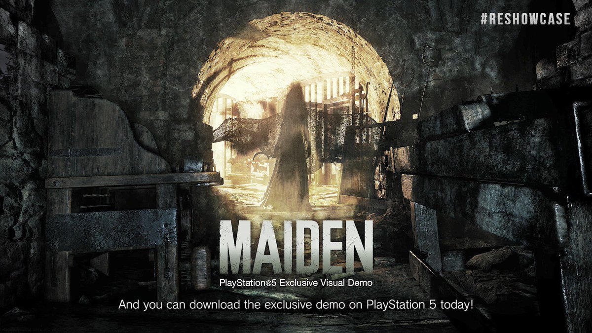 verge's tweet photo. You can now play Resident Evil Village’s ‘Maiden’ demo on PS5 https://t.co/hUhlsyt57W https://t.co/ZZWo3K1VCf