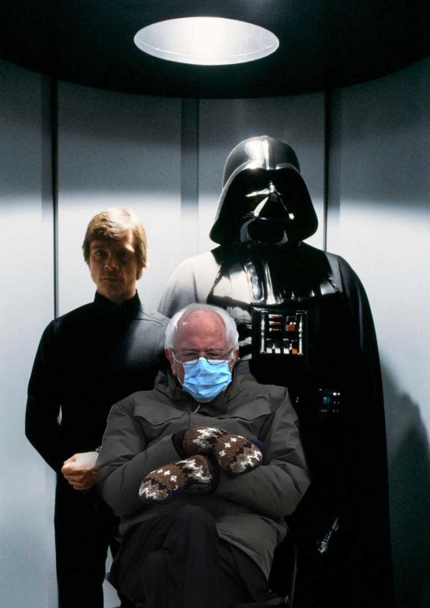 kaymill0's tweet photo. @HamillHimself @starwars @BernieSanders the most awkward elevator ride ever!!!! https://t.co/kDzHgkYQtu