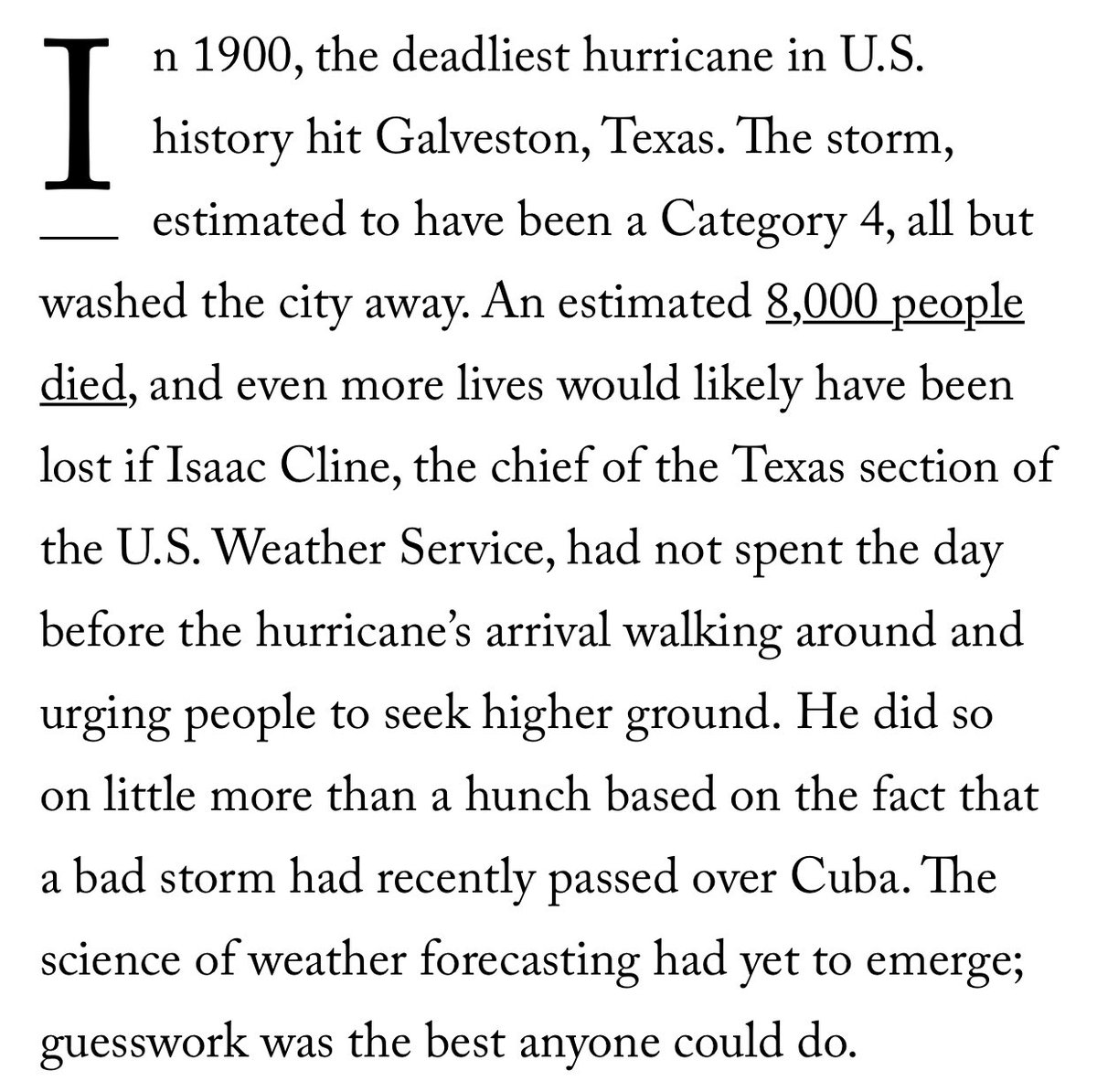 3) Rewind to 1900–we did not have a national hurricane center... 8000 died in Galveston because we had no warning system.We are now suffering a 400,000 death Galveston-type pandemic... it’s high time we have a pandemic forecasting center. This is Biden  @POTUS WH. Thx  @WHCOS.