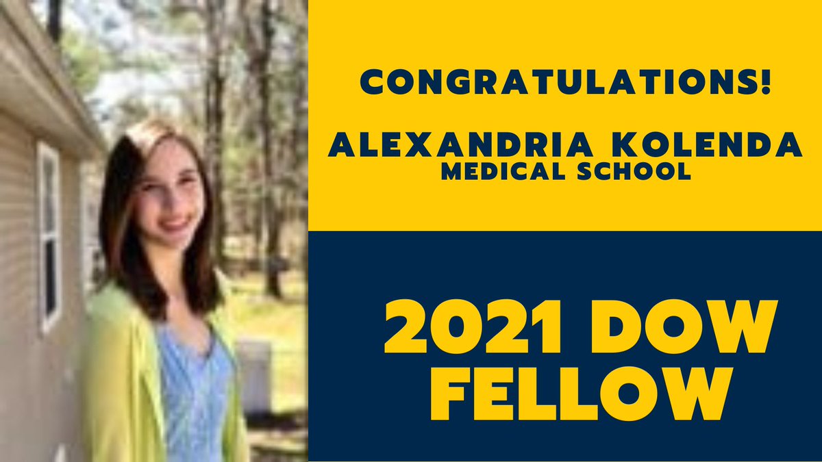 GrahamInstitute's tweet photo. Congratulations #DowFellow Alexandria Kolenda! @umichmedicine @UMDowFellows @UMich Read more: https://t.co/zak8rVj9iH https://t.co/33N4BJktC0