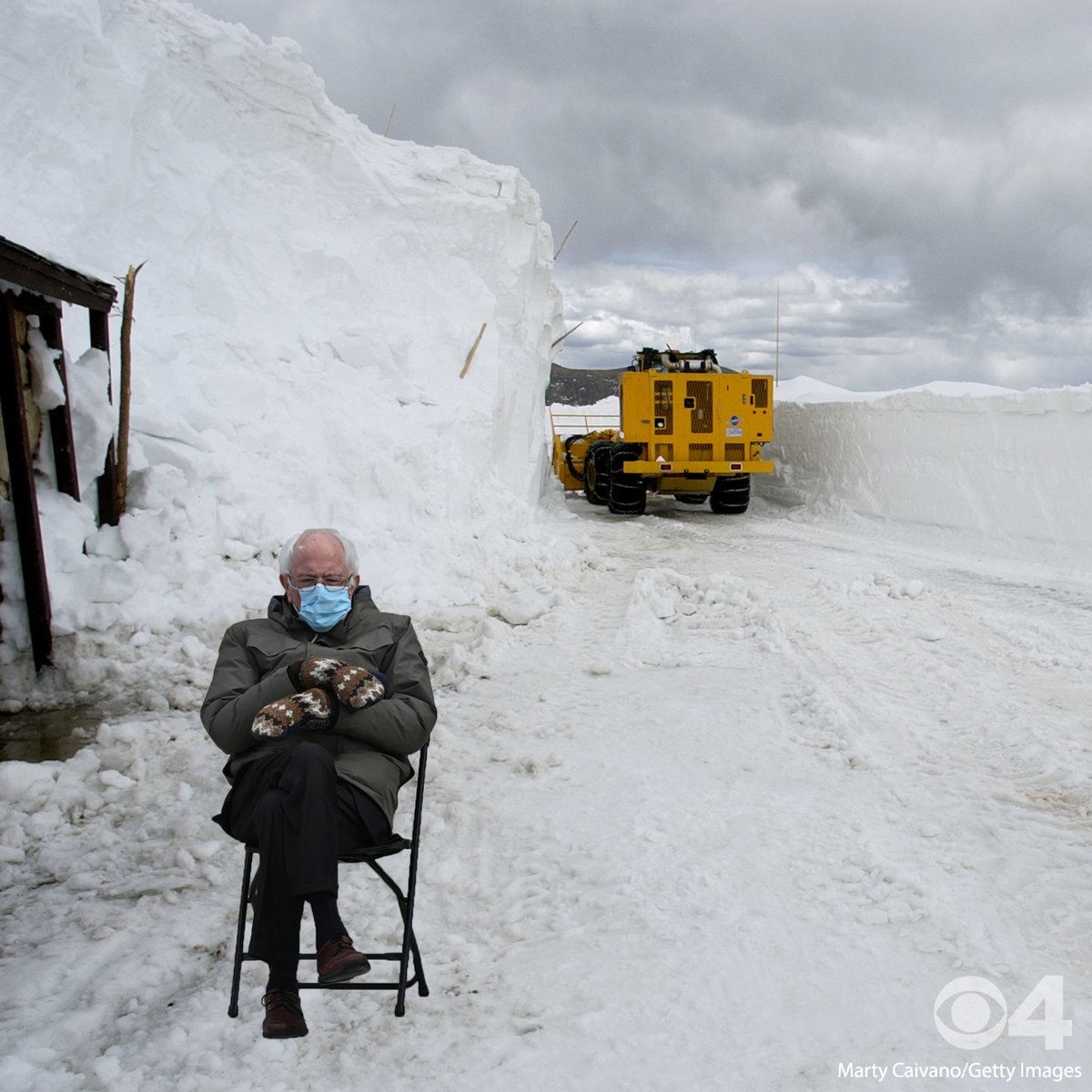 CBSNewsColorado's tweet photo. #BernieSanders waiting for them to clear #TrailRidgeRoad

@RockyNPS #Colorado @CBSDenver #4wx #cowx https://t.co/B9k2YFwHZ9