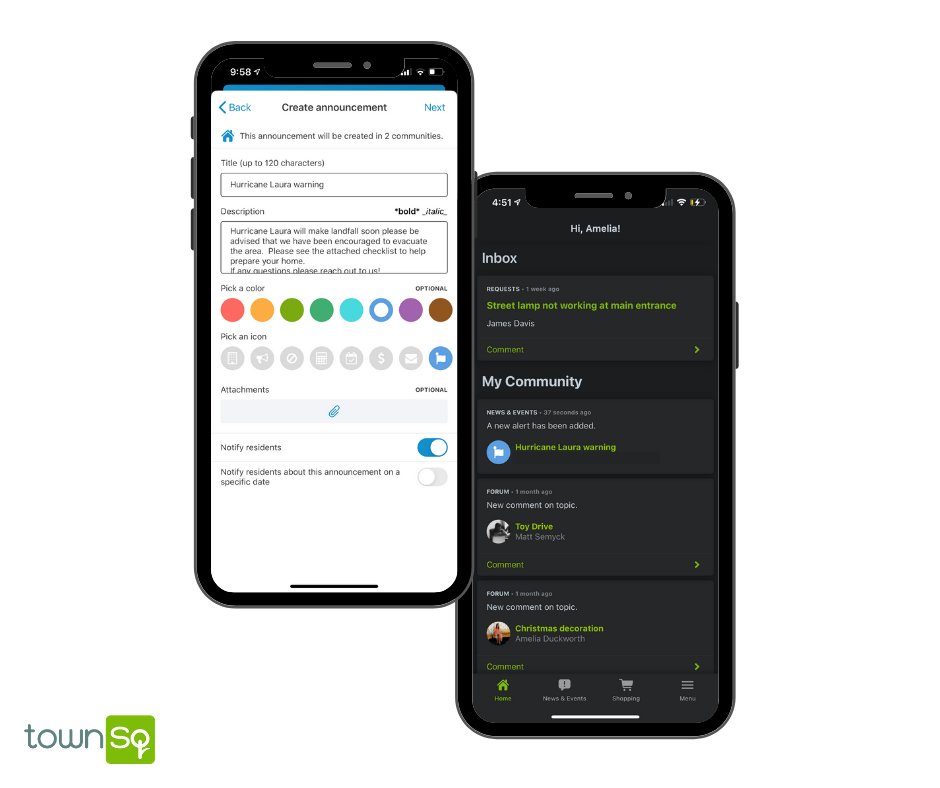townsqapp's tweet photo. Broadcast an announcement to every community in your portfolio simultaneously with the push of a button from your smartphone or desktop computer.
#HOAmanagement #managementcompanies #HOA #HOAAPP #communityapp https://t.co/WRq574ikb2