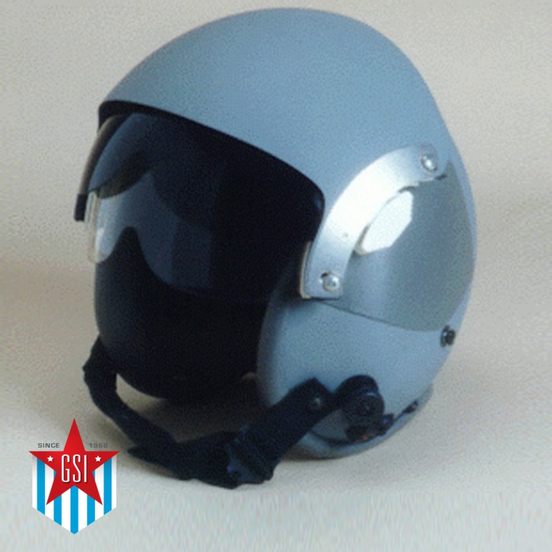 The HGU-55/P with PRU-36/P Dual Visor provides head protection against sharp object penetration while redistributing the force of impact over a large region. This helmet is individually crafted in KEVLAR™ and comes standard with a Confor™ foam custom liner.