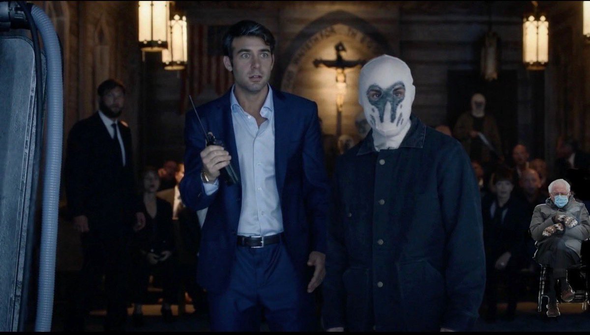 “Who watches the Watchmen?” <a href="/SenSanders/">Sen. Bernie Sanders</a> <a href="/DamonLindeIof/">Damon Lindelof</a> <a href="/watchmenhbotv/">Watchmen</a> <a href="/HBO/">HBO</a> <a href="/hbomax/">HBO Max</a>