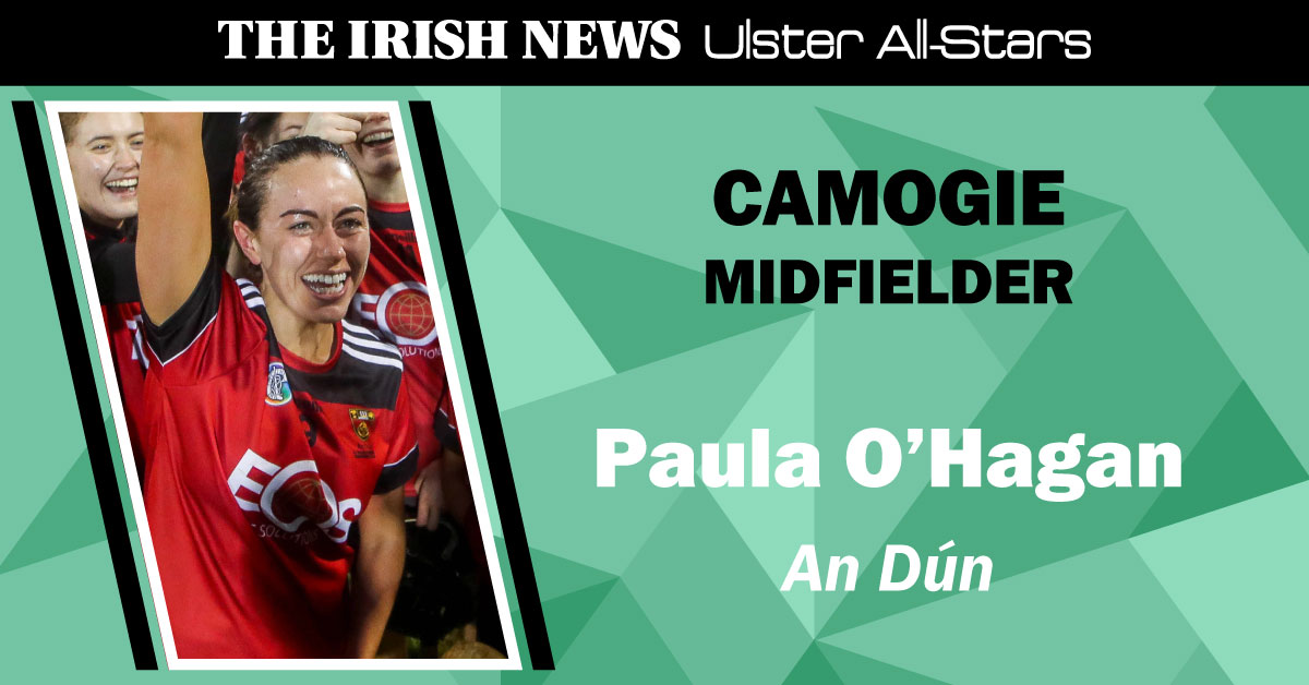 irishnewssport's tweet photo. The Irish News Ulster All-Star Midfield players for Camogie are:

Aoife Keown, Down &amp; Paula O’Hagan, Down

Congratulations‼️

#INAllStars
@ClonduffGAC @paula7gribben @CastlewellanGAC @aoifekeown 

Watch NOW: https://t.co/zK4DEZ9S7N https://t.co/ZwS057LT78