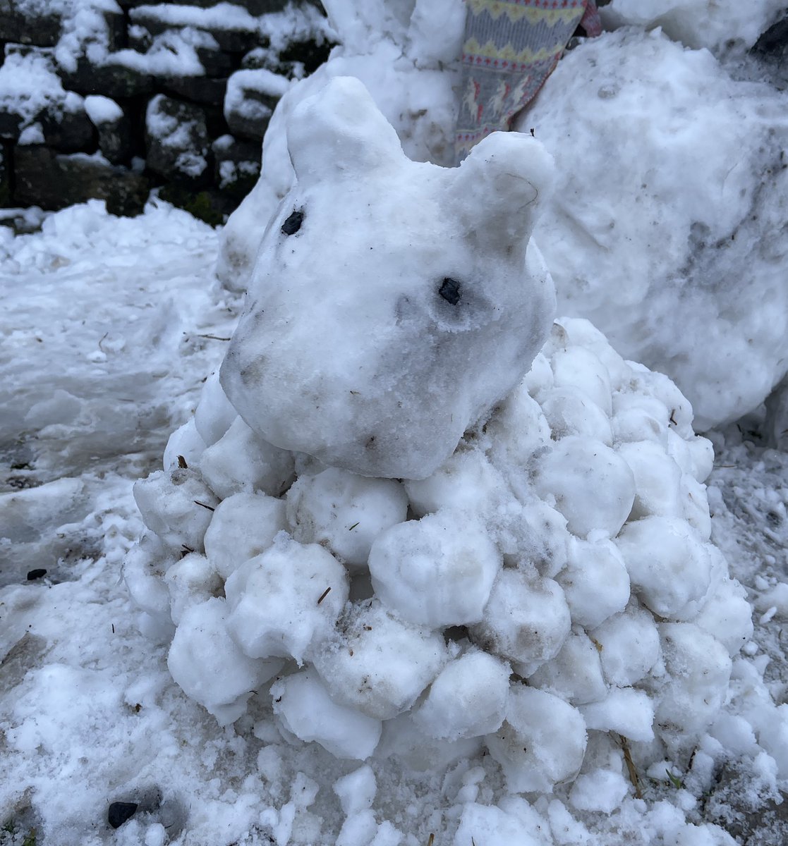 AmandaOwen8's tweet photo. Some dogged determination to make these. 🐶 🐶⛄️⛄️
#snow #sculpture #dogs #love #sheepdogs #children #artistic https://t.co/Hs680SMjJl