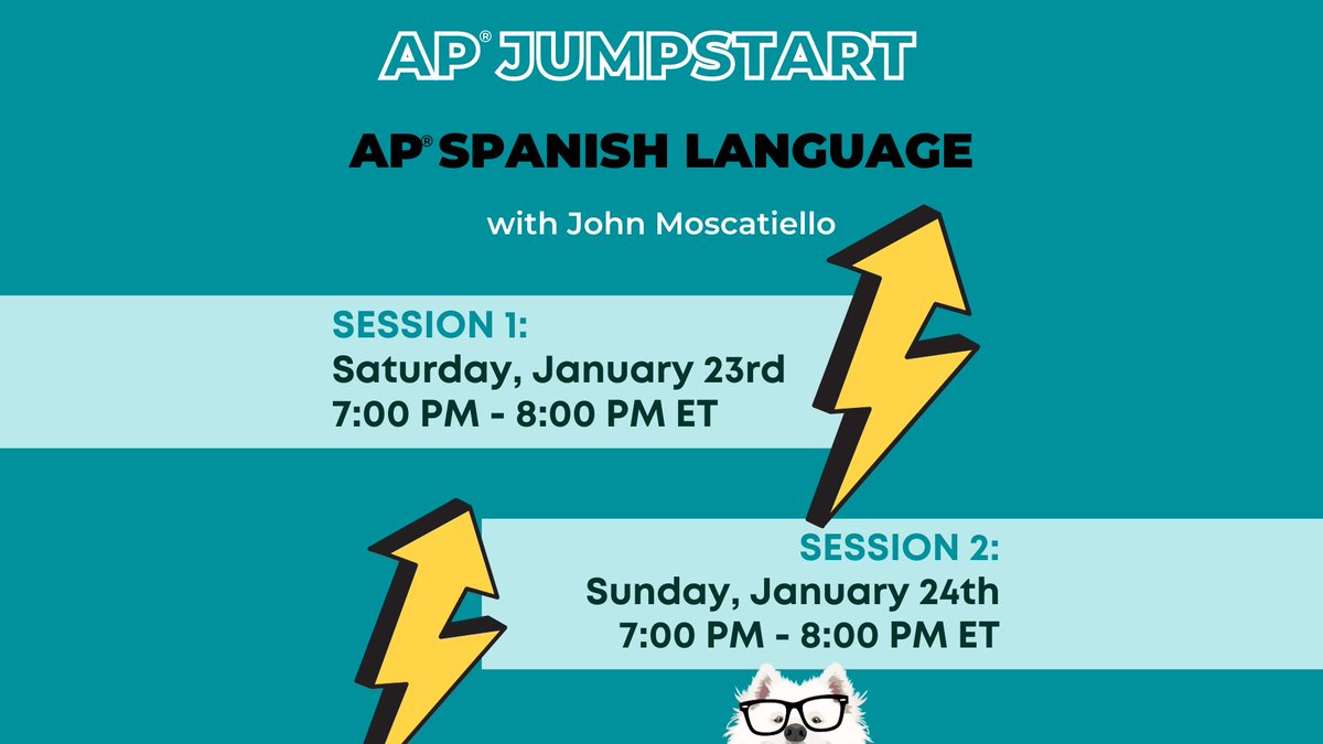 marcolearning's tweet photo. If you're taking #APFrench, or #APSpanishLanguage, don't forget to join us for AP Jumpstart this weekend!
Register here:
https://t.co/w1fAYybj8X https://t.co/ciWIXWFOeE