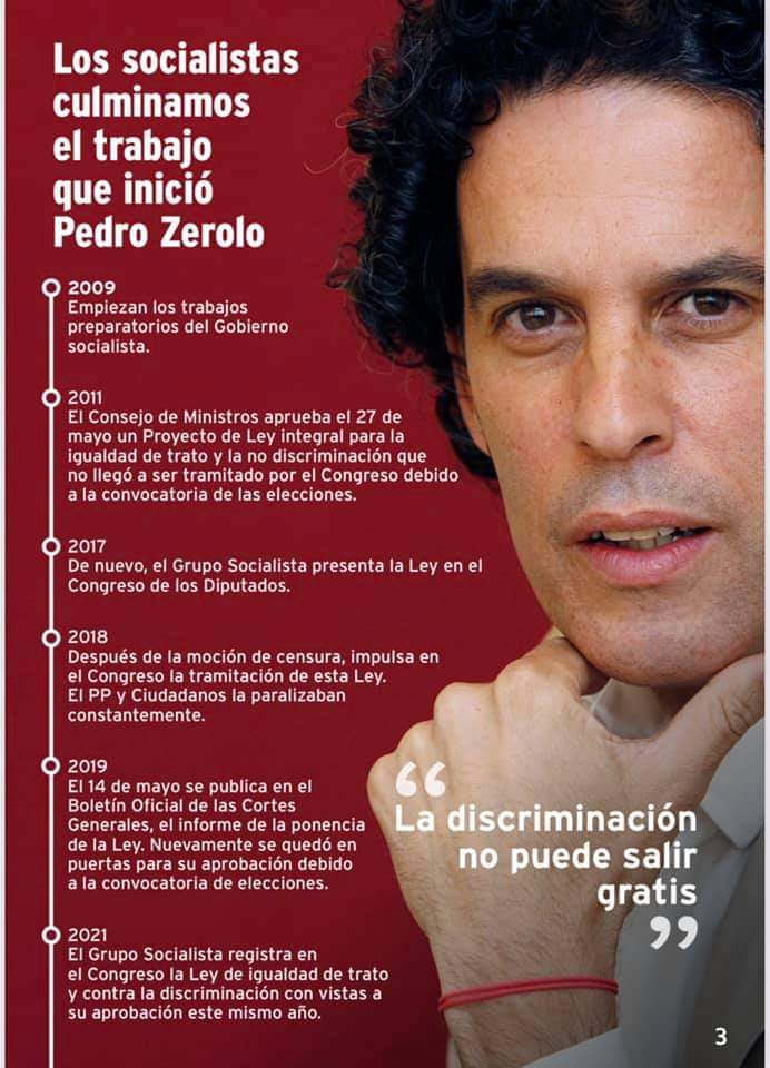 FaridBentria's tweet photo. Las líneas generales de la #LeyZerolo son claras y son fruto del incansable trabajo de infinidad de socialistas durante más de una década, siempre advirtiendo de la urgencia de una ley que nace también  para limitar los caminos por los que crece el discurso de odio y la alteridad https://t.co/NIB7efspjj