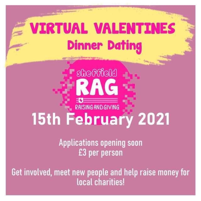 SheffieldRAG's tweet image. Calling all Sheffield lonely hearts... we have some exciting.
⠀
We're inviting all students to apply to take part in these virtual dinner dates and applications will be opening soon!
⠀
Tickets will be available for £3. More information coming soon 😘
@SheffieldSU