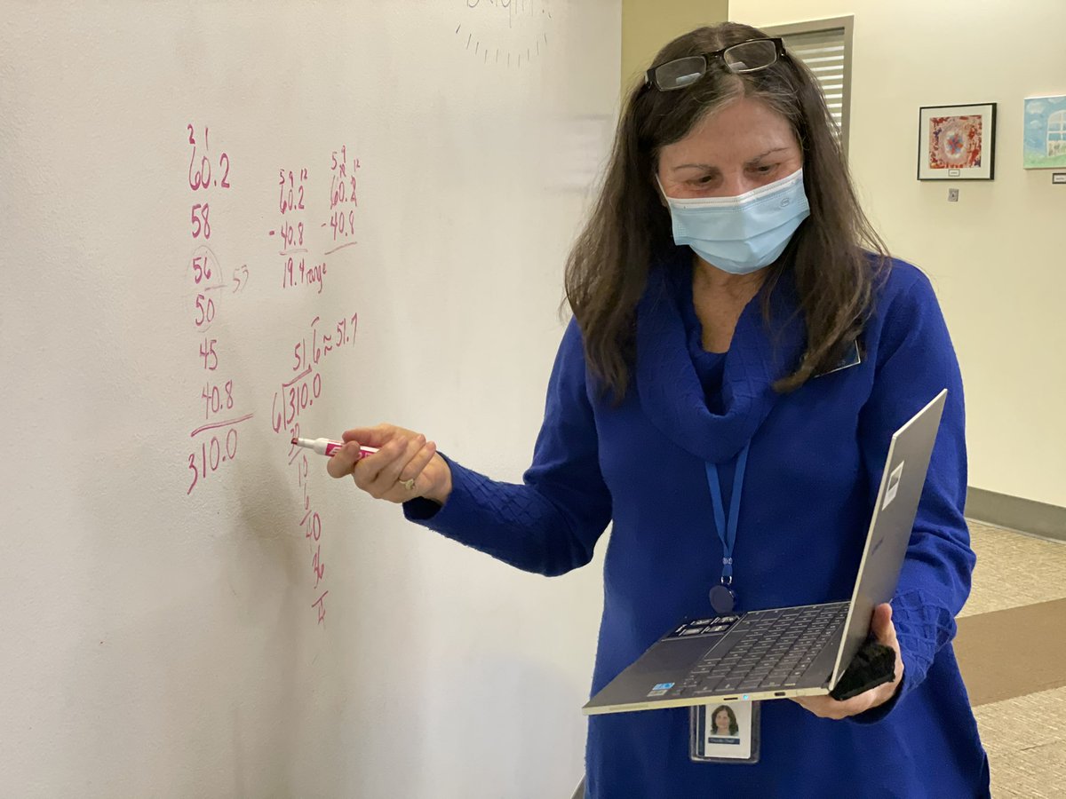 Ms. Eyles stays late to provide extra math support for 5th grade at-home learners ✨🤩 #TrinityLearns