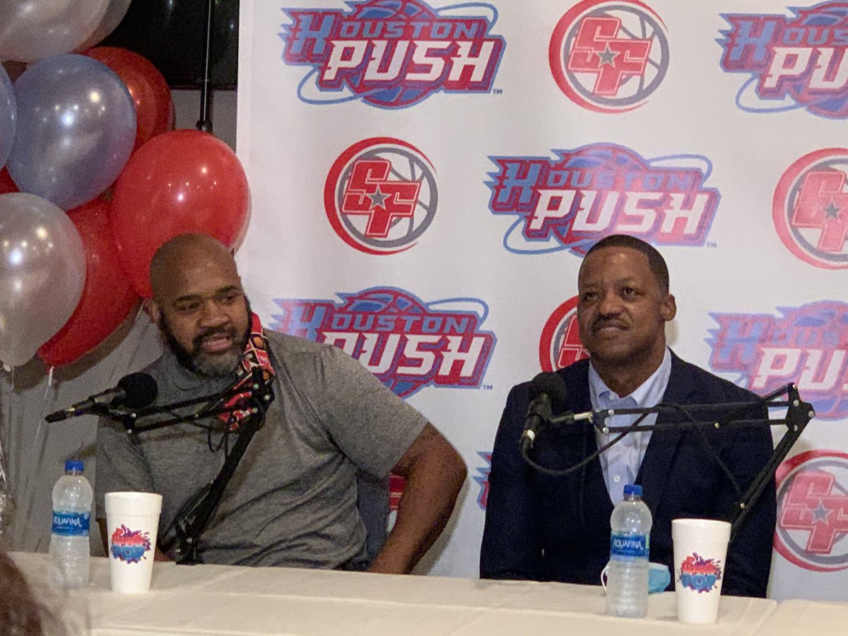 Welcome to Houston <a href="/HoustonPush/">Houston Push</a>.

“The Franchise” Steve Francis owns the team.

<a href="/iMoochieNorris/">Moochie Norris</a> will be the Head Coach and GM
