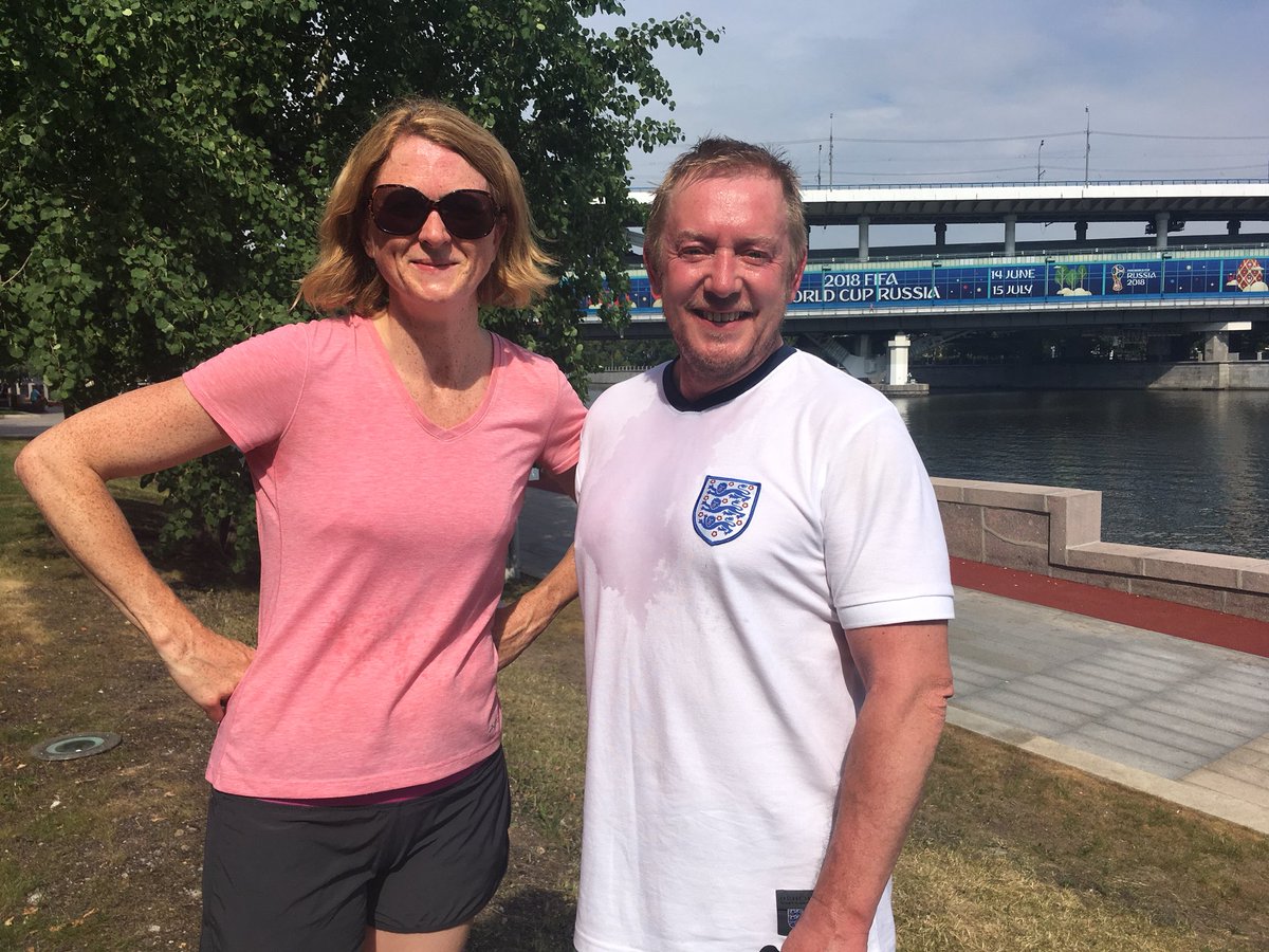 Next day, before we checked out of the hostel and into the new digs. Somehow  @NeilRands did a park run (and met  @rachelburden) after what must have been 2 hours sleep 