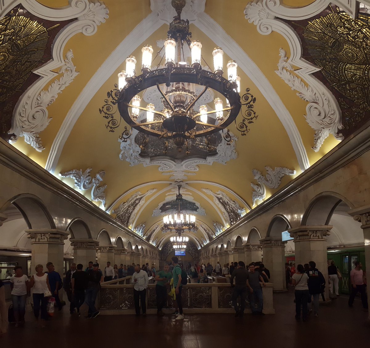 The next day we did a tour of the Metro stations. They're every bit they are cracked up to be. In the evening, it was Russia beating Spain. The scenes on the streets that night were like nothing I've seen before.