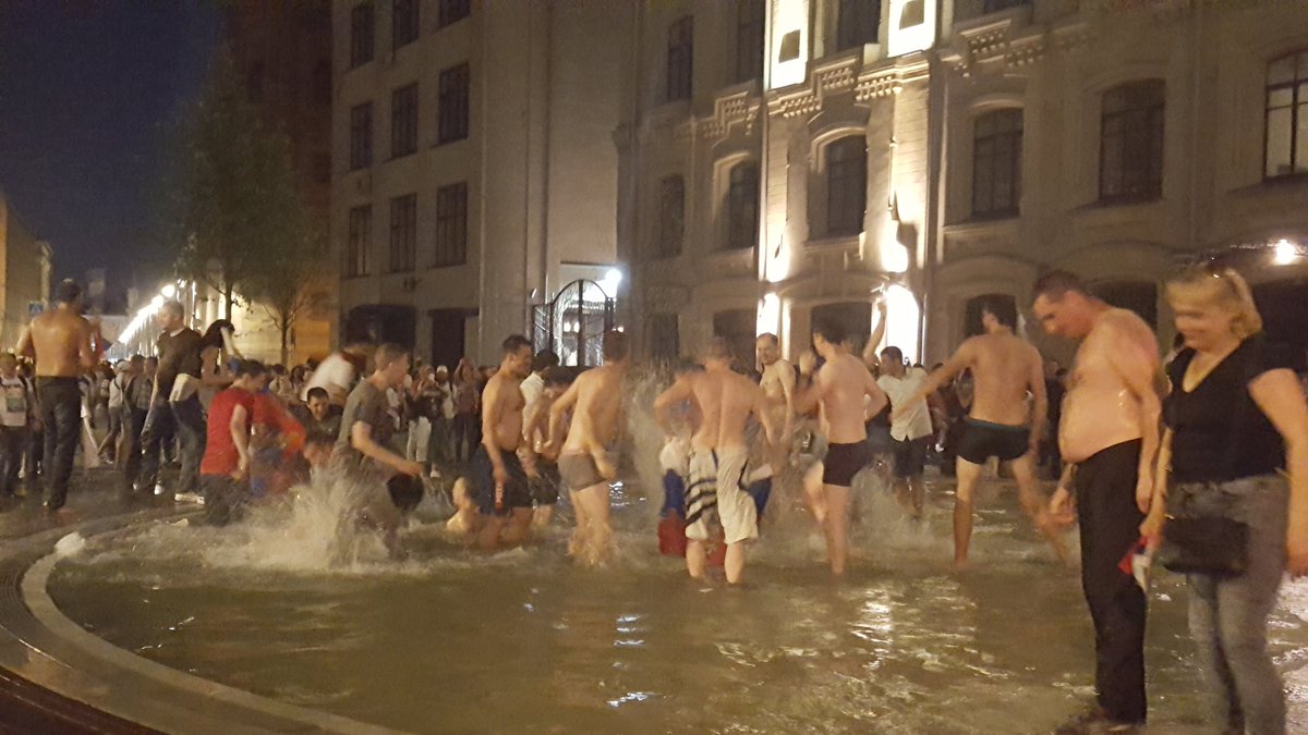 The next day we did a tour of the Metro stations. They're every bit they are cracked up to be. In the evening, it was Russia beating Spain. The scenes on the streets that night were like nothing I've seen before.