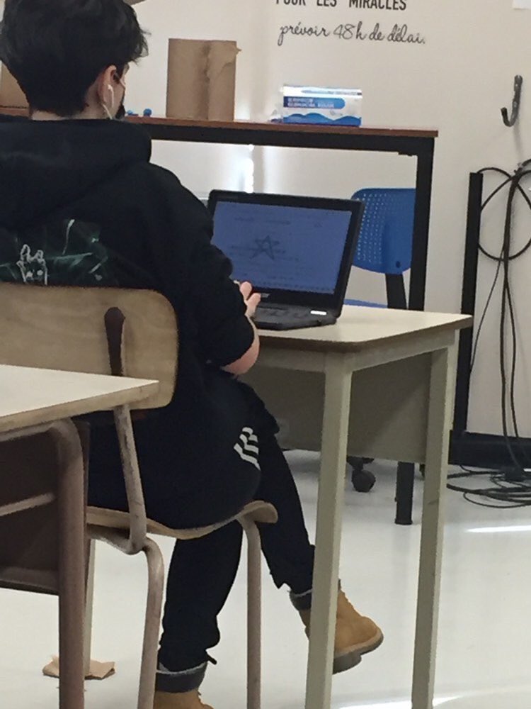 I was drawing a satanic star on my math work