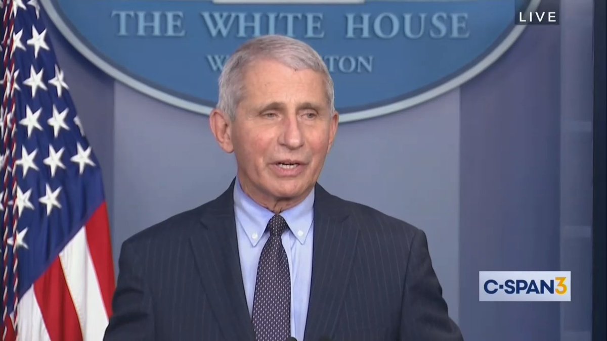 Fauci is back in the White House briefing room