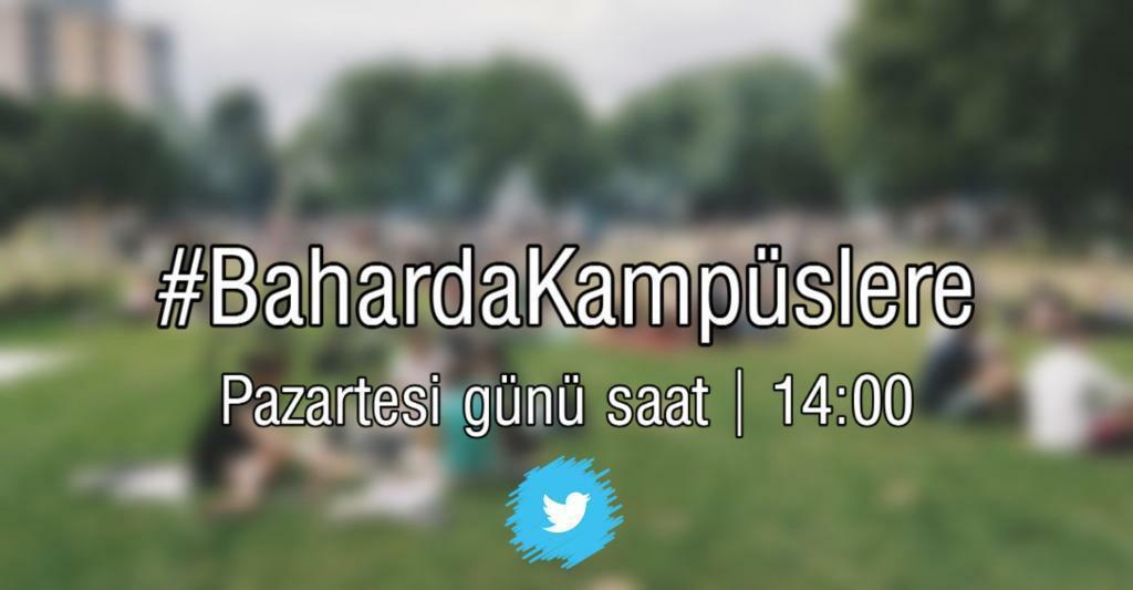 GuUnitayfa's tweet photo. 25 ocak Pazartesi günü öğleden sonra 14.00 da 
#BahardaKampüslere tag’ının altında buluşuyoruz arkadaşlar. Desteğinizi bekliyoruz. https://t.co/7F0NRgVz5r