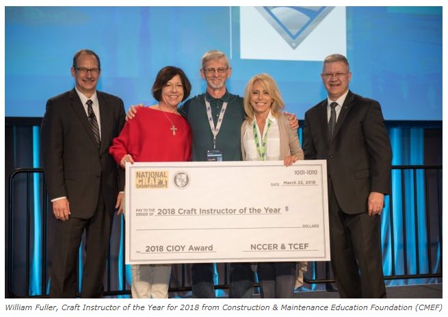 #TBT to the 2018 National Craft Championship, where our very own William Fuller was announced as the Craft Instructor of the Year. William has devoted countless hours to CMEF and our training programs to ensure that we deliver the best training in and around Houston.