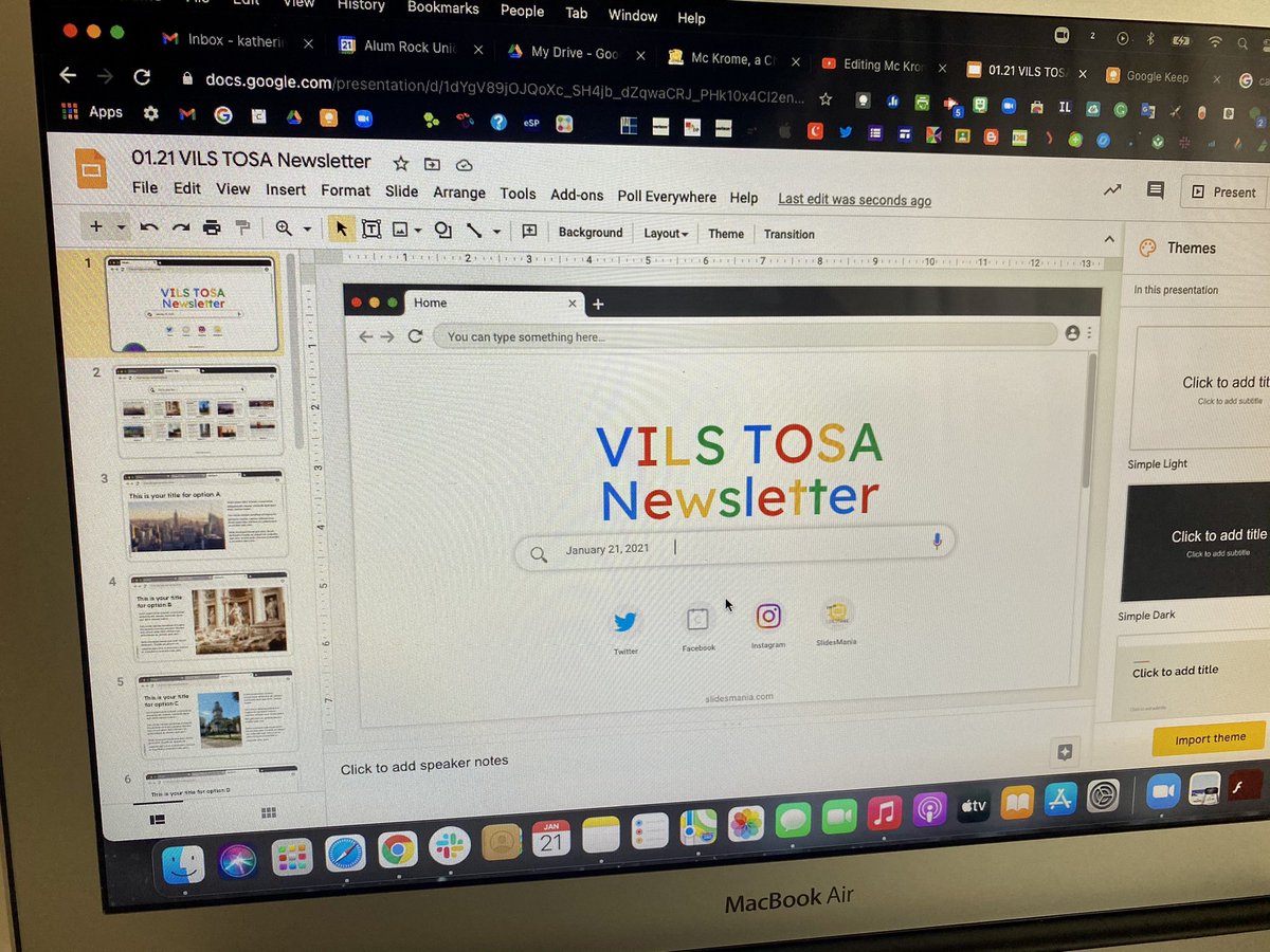 MsGrunewald's tweet image. Kind of obsessed with this @SlidesManiaSM ‘Mc Krome’ template... using it for my newsletter this week 🤓 #dpvils #alumROCKit #fmslearning