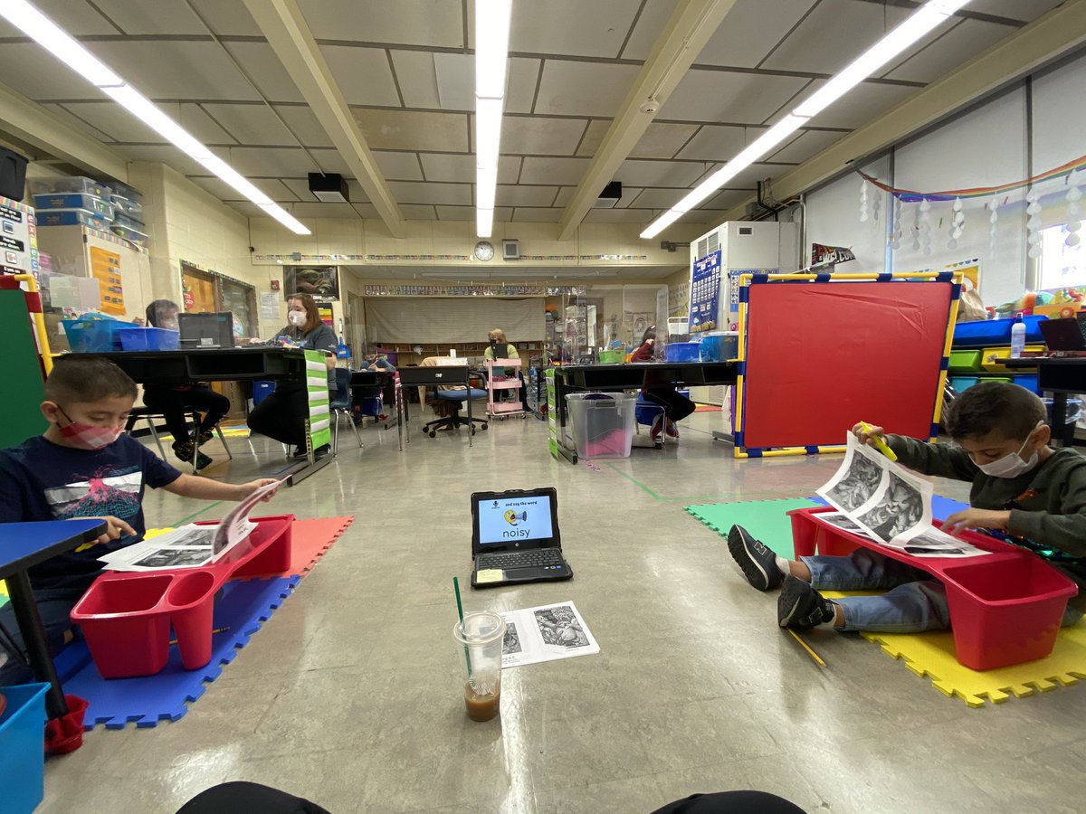 spclEDventures's tweet photo. Socially distanced reading groups! Yes, please! These kiddos have shown so much growth virtually; I can’t wait to see what they do in the classroom! #nbtstrong #iteachsped #teachlikeawarrior https://t.co/OILsNHj39a