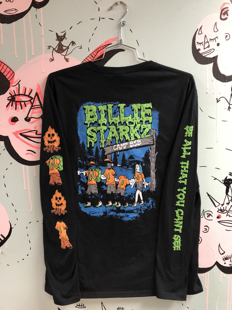 the_LVAC's tweet photo. @BillieStarkz x @JonesyWasTaken long sleeves with a bunch of colors and a bunch of print locations. #billiestarkz #bsb #jonesycollects #indiewrestling #gcw #aew #prowrestling #spacejesus #cosmiccookies https://t.co/0yUwL4ZUjn