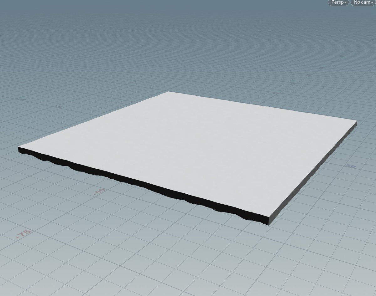 For the grains to be generated there needs to be a volume. Super easy to make; I extruded the ground upwards and with a transform node I flattened the top to make it look more like snow. The boolean is just to generate a smaller area and debug or run small tests.