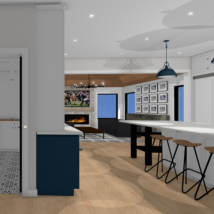 momsdesignbuild's tweet photo. This rendering has us swooning! It boasts a cozy living room, spacious and bright kitchen and a highly functional entryway with a private home office! If you are interested in sprucing up your interiors, contact us to get the conversation started! https://t.co/Bjk29O6YEm #render https://t.co/ddJ8n9lW8K