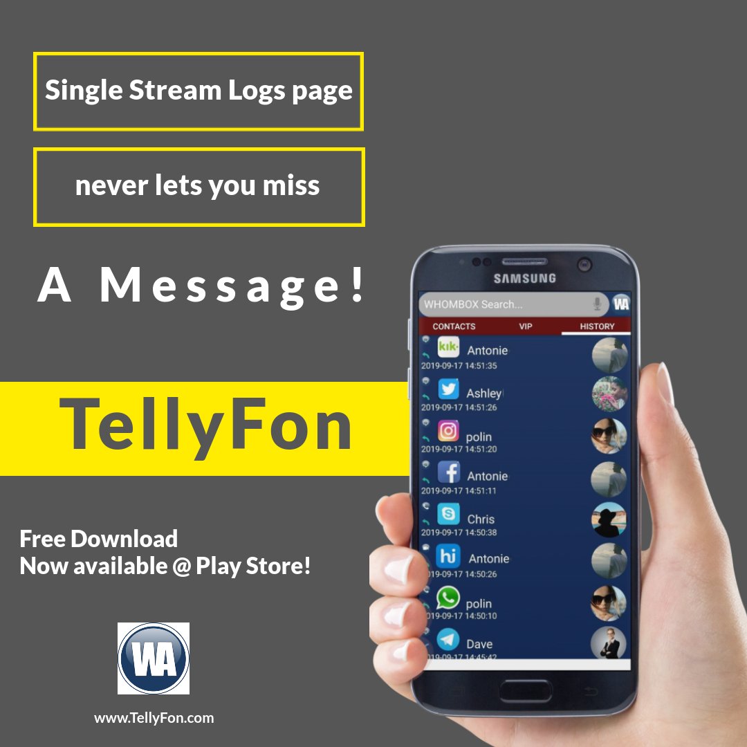 TellyFon Your Whom Agent!
Now available for free @ Play store!
.
.
.
#tellyfon
#whomagent
#startups 
#SiliconValley 
#MobileApp 
#contacts 
#socialmedia