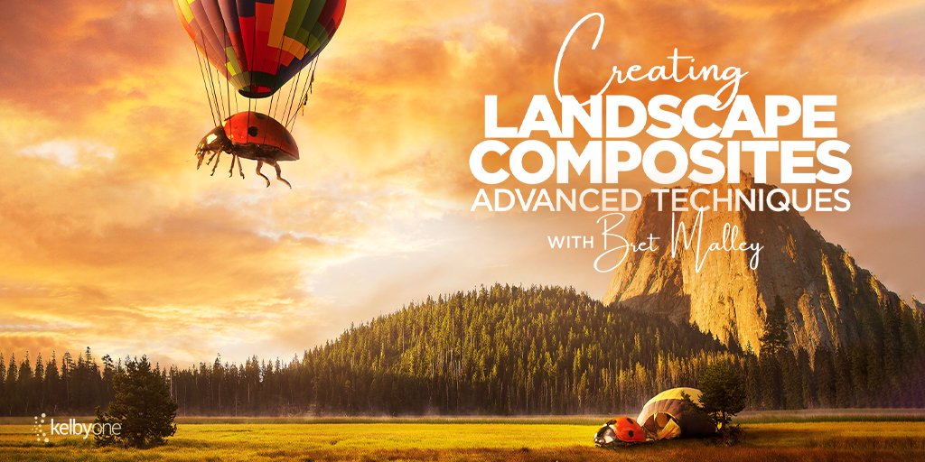 KelbyOne's tweet photo. Take #landscape images from boring and flat to jaw-dropping with Bret Malley (@ExternalMind)! Learn #coloradjustments, #skyreplacements, and more essential #Photoshop compositing techniques! https://t.co/8804eh6uKf https://t.co/Uc25TpibsC