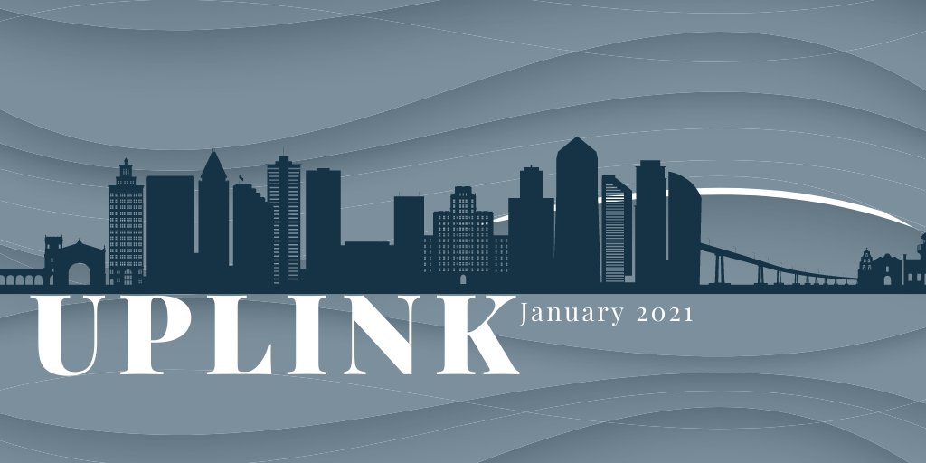 Tech_SanDiego's tweet photo. It's the first #Uplink of 2021!  We look at CES 2021, release a new #T3pod episode, and more. Read it here: https://t.co/0PHRjITwHU
#ces2021 #newsletter #techsandiego #readnow #technology #sandiegotech #techdirectory https://t.co/sIwncd57i6