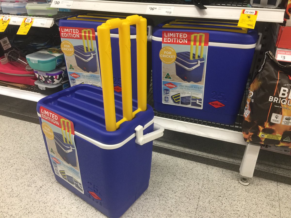 All ready for #AustraliaDay with the <a href="/APS_Innovations/">APS Innovations</a> designed, limited edition Willow #Cricket cooler from <a href="/DecorAustralia/">Décor Australia</a>.