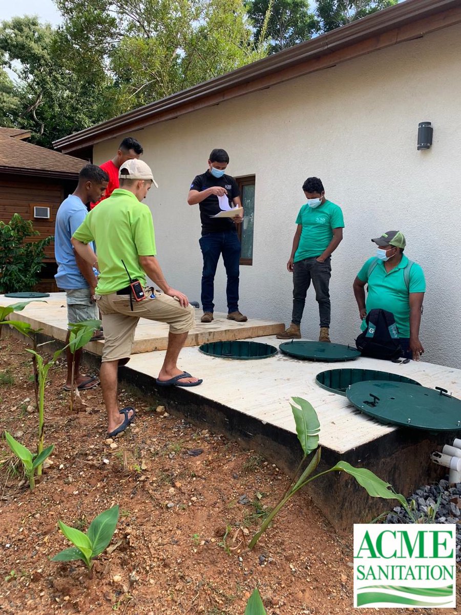 ACMESanitation's tweet photo. Final completion and commissioning of state-of-the-art sewage treatment plant. As part of every project, ACME delivers all necessary documents and provides hands-on training to the maintenance staff.
#ACMESanitation #BioMicrobics #Roatan #HappySeptics https://t.co/tTuyqlZbBp