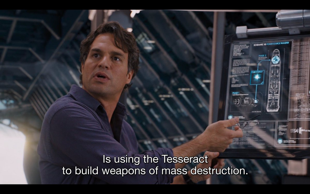 SHIELD is building alien-powered WMDs as "deterrents" to protect earth from galactic threats. There’s an argument over this but the core premise isn’t questioned because the writers have created a universe where the imminent threat is real.