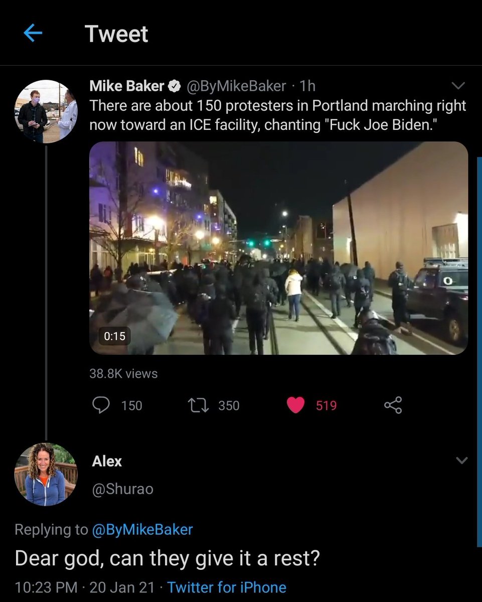 here is a thread of this tendency manifesting in response to yesterday's protests: