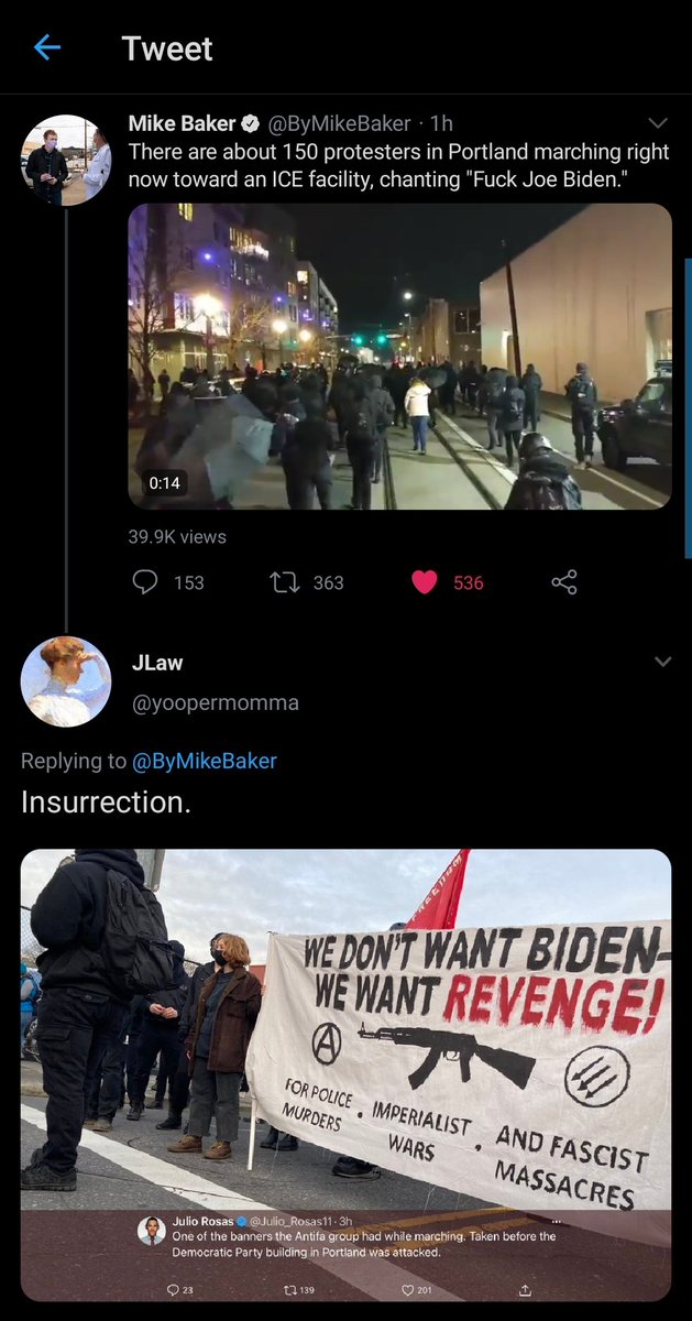 here is a thread of this tendency manifesting in response to yesterday's protests: