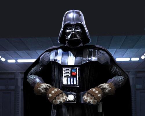 Even the Dark Side knows the importance of wearing warm gloves... <a href="/501stLegion/">501st Legion</a> 

#WeHadTo #StarWars #DarthVader #Bernie #BerniesMittens #BadGuysStayingWarm