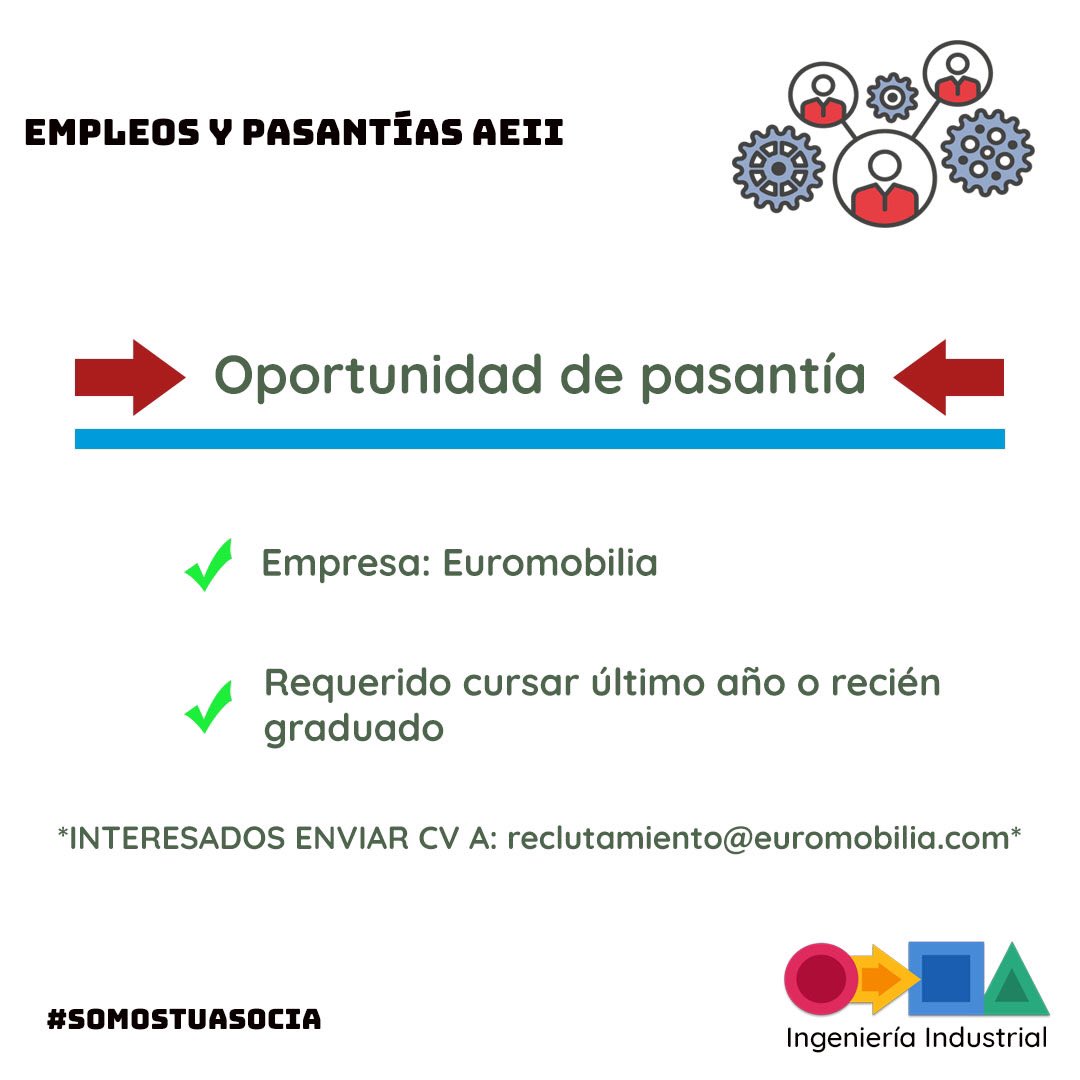 👷🏻‍♀️👷🏽‍♂️ Continuamos compartiendo oportunidades de empleo y pasantías que son de gran utilidad para nuestra comunidad estudiantil.

#SomosTuAsocia