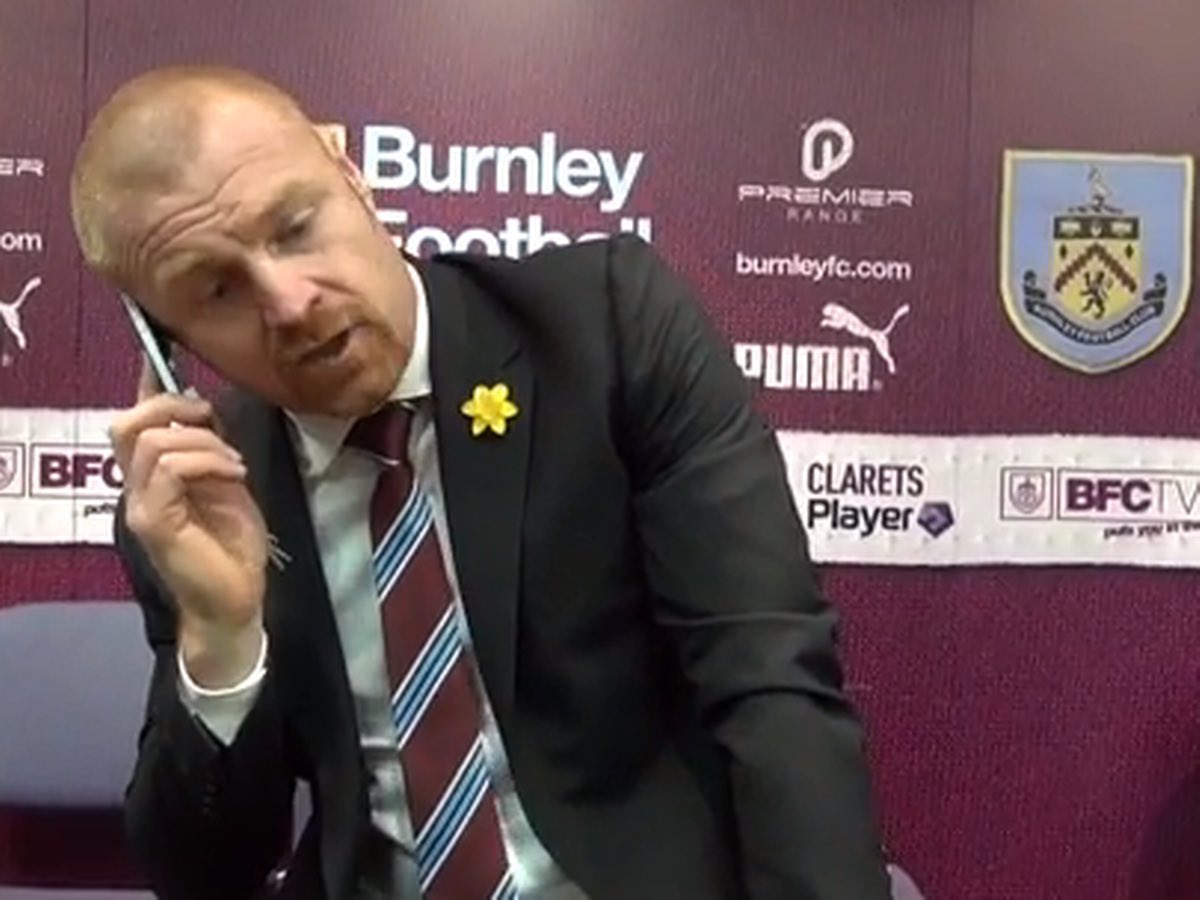 Fergie, it’s Dyche. No, Dyche. Sean Dyche. Yeh. Burnley. Yeh. 1-0. Penalty. Aye, we did it. Thanks for everything.